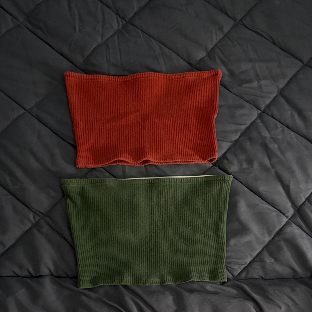 Urban Outfitters Rust and Olive Crop Tops